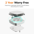 SmartButton with a replaceable CR2450 coin cell battery and '2 Year Worry Free' text on a white background.